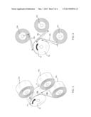 CARTRIDGE FOR MANAGING EAR BUD CABLES HAVING A CONSTANT TORQUE SPRING diagram and image