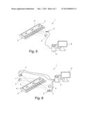 METHOD AND A SYSTEM TO DETECT AND TO DETERMINE GEOMETRICAL, DIMENSIONAL     AND POSITIONAL FEATURES OF PRODUCTS TRANSPORTED BY A CONTINUOUS CONVEYOR,     PARTICULARLY OF RAW, ROUGHLY SHAPED, ROUGHED OR HALF-FINISHED STEEL     PRODUCTS diagram and image