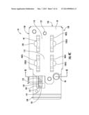 REMOVABLE STRAIN RELIEF BRACKETS FOR SECURING FIBER OPTIC CABLES AND/OR     OPTICAL FIBERS TO FIBER OPTIC EQUIPMENT, AND RELATED ASSEMBLIES AND     METHODS diagram and image