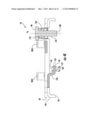 REMOVABLE STRAIN RELIEF BRACKETS FOR SECURING FIBER OPTIC CABLES AND/OR     OPTICAL FIBERS TO FIBER OPTIC EQUIPMENT, AND RELATED ASSEMBLIES AND     METHODS diagram and image