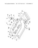 REMOVABLE STRAIN RELIEF BRACKETS FOR SECURING FIBER OPTIC CABLES AND/OR     OPTICAL FIBERS TO FIBER OPTIC EQUIPMENT, AND RELATED ASSEMBLIES AND     METHODS diagram and image