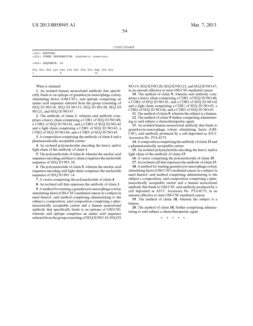 Antigenic GM-CSF Peptides and Antibodies to GM-CSF - diagram, schematic, and image 70