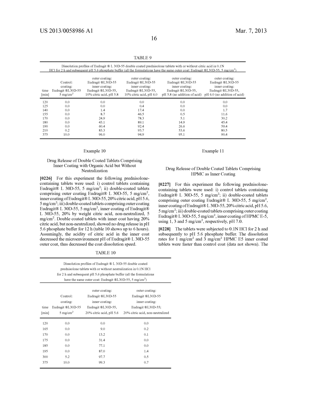 SOLID DOSAGE FORMS COMPRISING AN ENTERIC COATING WITH ACCELERATED DRUG     RELEASE - diagram, schematic, and image 17