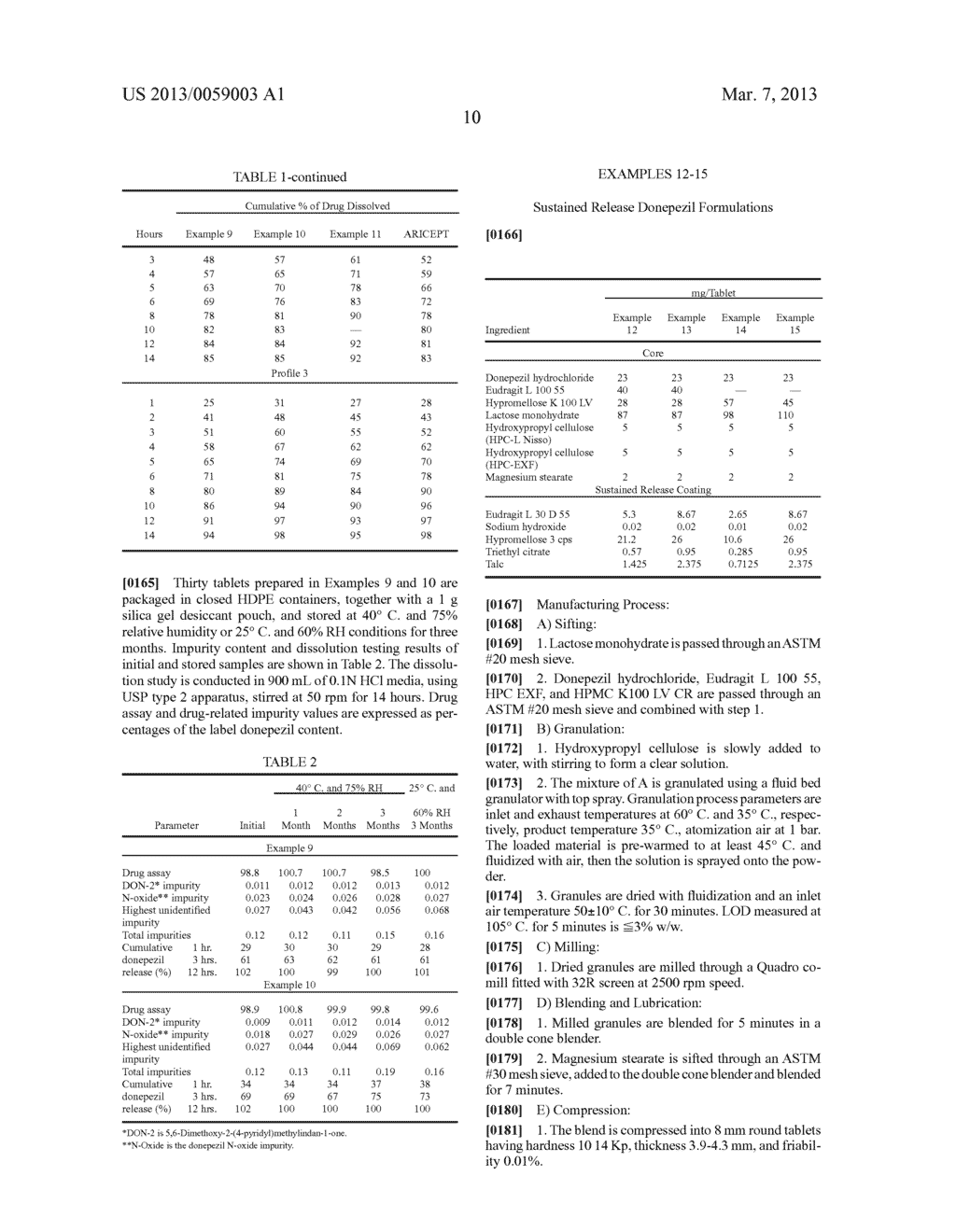 SUSTAINED RELEASE DONEPEZIL FORMULATIONS - diagram, schematic, and image 11