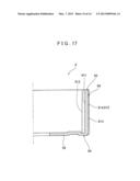 CUP-SHAPED MEMBER INCLUDING INNER PERIPHERAL CORRUGATED PORTION AND     MANUFACTURING METHOD AND MANUFACTURING APPARATUS FOR THE SAME diagram and image