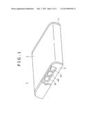 BATTERY WITH ELECTRODE ARRANGEMENT IN RELATION TO THE HOLDER diagram and image