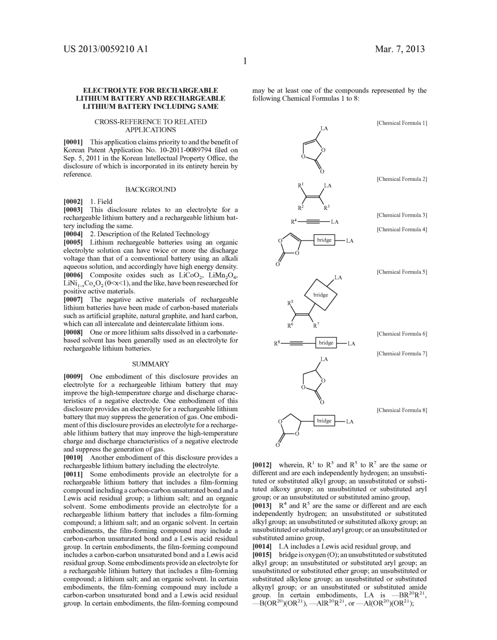 ELECTROLYTE FOR RECHARGEABLE LITHIUM BATTERY AND RECHARGEABLE LITHIUM     BATTERY INCLUDING SAME - diagram, schematic, and image 05