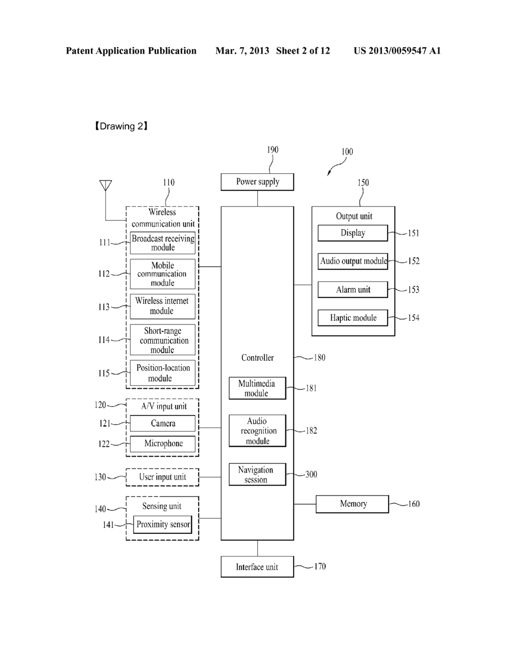 MOBILE TERMINAL, IMAGE DISPLAY DEVICE MOUNTED ON VEHICLE AND DATA     PROCESSING METHOD USING THE SAME - diagram, schematic, and image 03