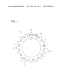 CUSHIONING STRUCTURE FOR A SPROCKET diagram and image