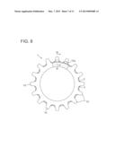 CUSHIONING STRUCTURE FOR A SPROCKET diagram and image