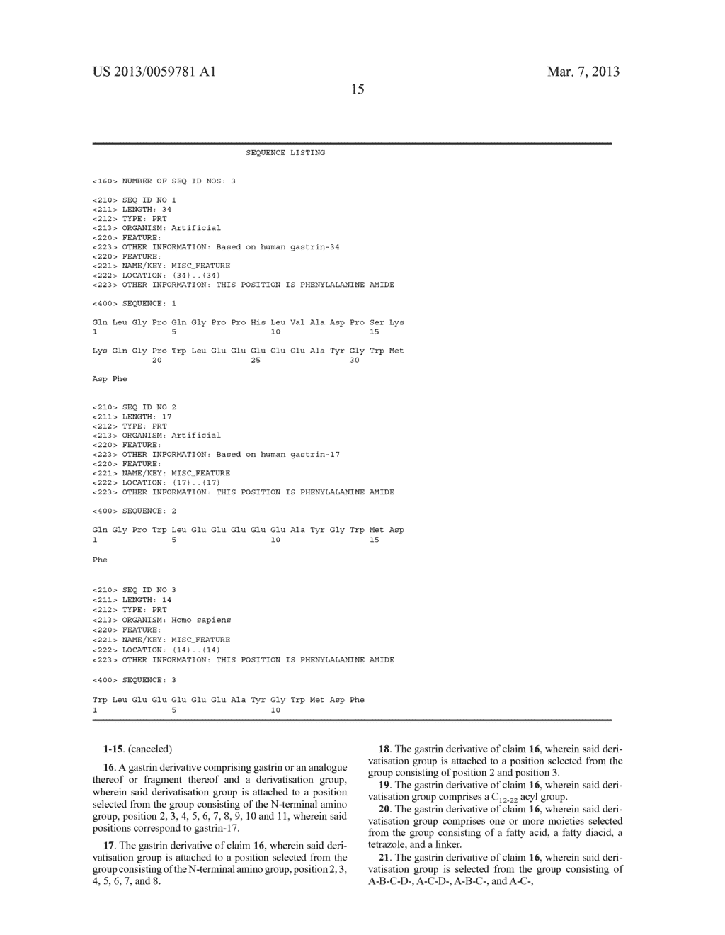 Long-Acting Gastrin Derivatives - diagram, schematic, and image 16