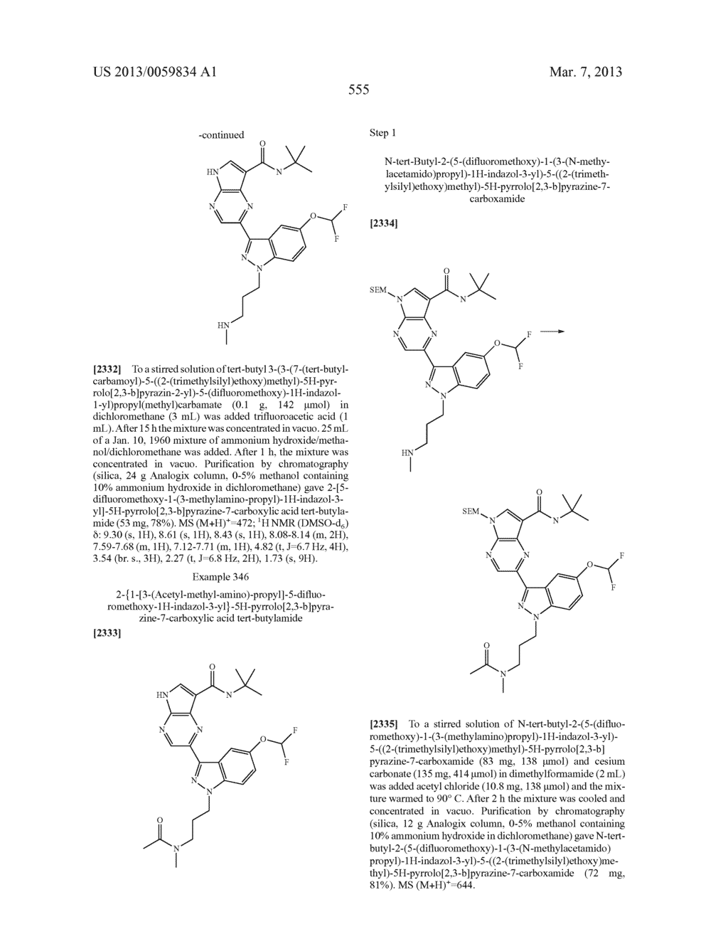 PYRROLOPYRAZINE KINASE INHIBITORS - diagram, schematic, and image 555