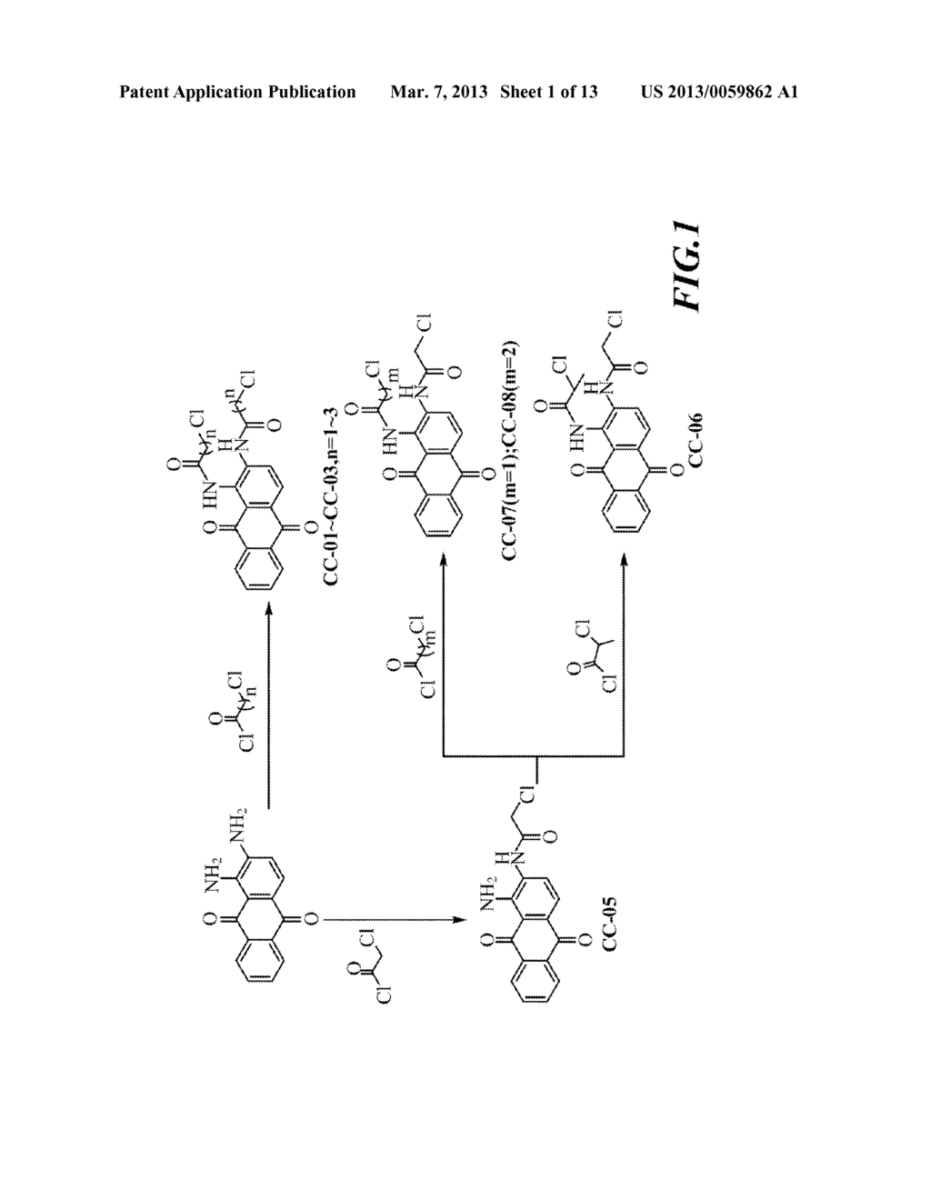 Novel 1, 2-Disubstituted Amido-anthraquinone Derivatives, Preparation     Method and application thereof - diagram, schematic, and image 02