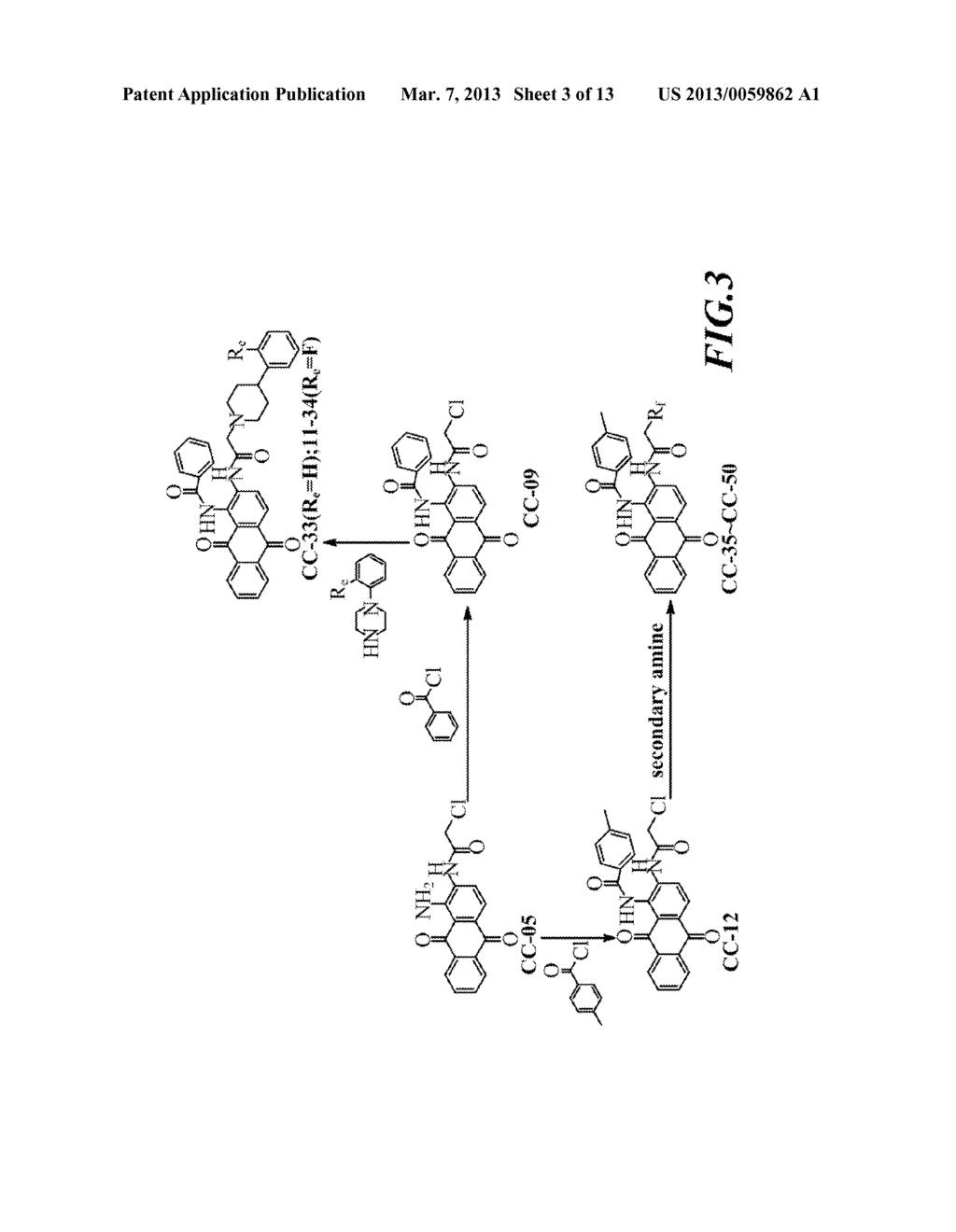 Novel 1, 2-Disubstituted Amido-anthraquinone Derivatives, Preparation     Method and application thereof - diagram, schematic, and image 04