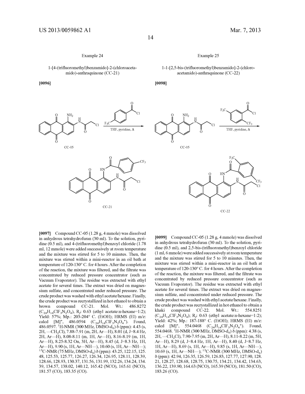 Novel 1, 2-Disubstituted Amido-anthraquinone Derivatives, Preparation     Method and application thereof - diagram, schematic, and image 28