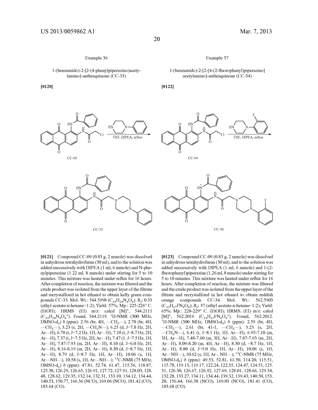 Novel 1, 2-Disubstituted Amido-anthraquinone Derivatives, Preparation     Method and application thereof - diagram, schematic, and image 34