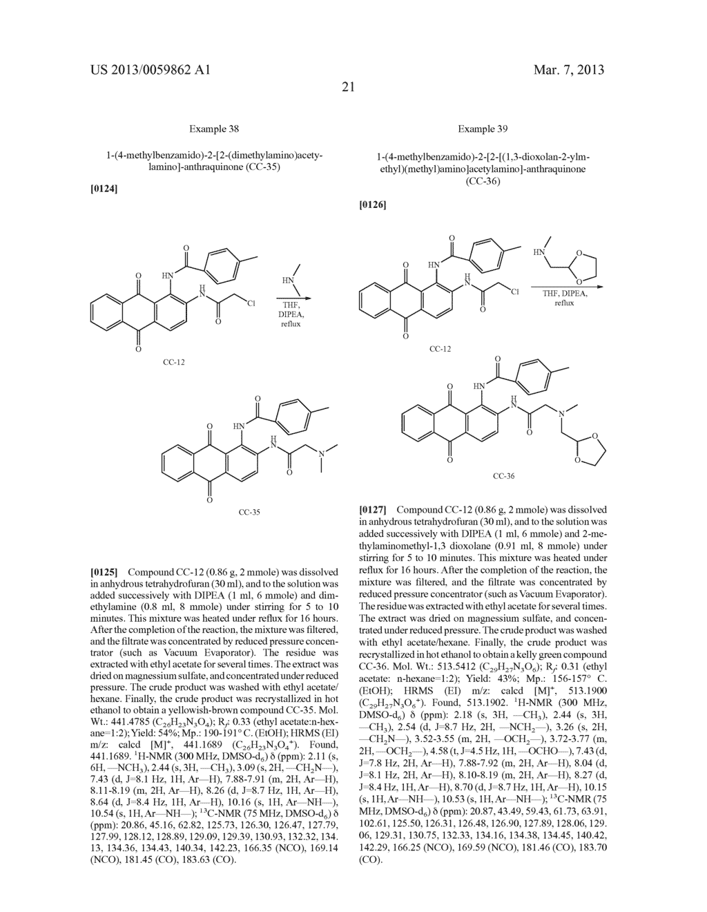 Novel 1, 2-Disubstituted Amido-anthraquinone Derivatives, Preparation     Method and application thereof - diagram, schematic, and image 35