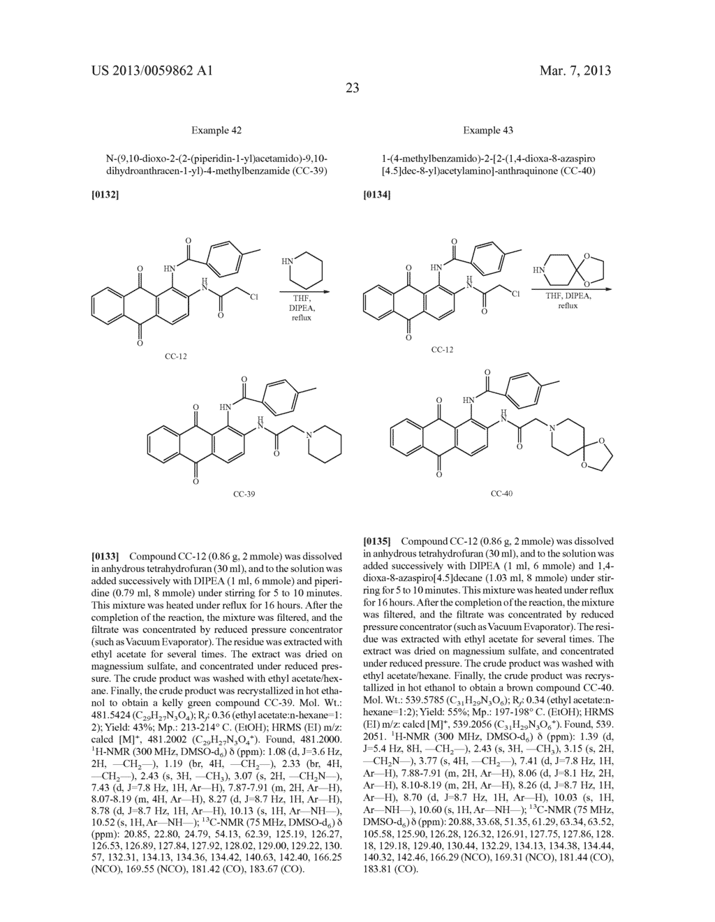 Novel 1, 2-Disubstituted Amido-anthraquinone Derivatives, Preparation     Method and application thereof - diagram, schematic, and image 37