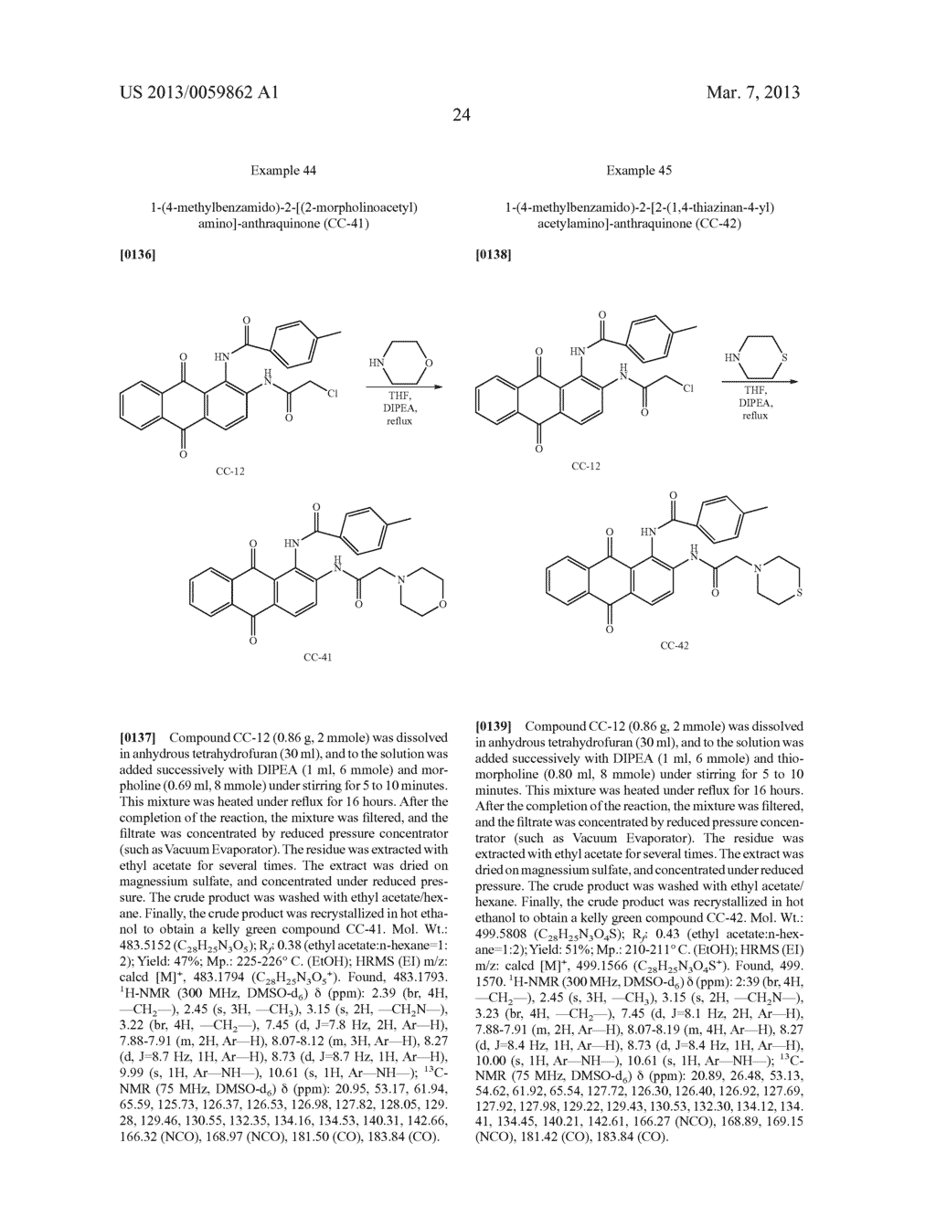 Novel 1, 2-Disubstituted Amido-anthraquinone Derivatives, Preparation     Method and application thereof - diagram, schematic, and image 38