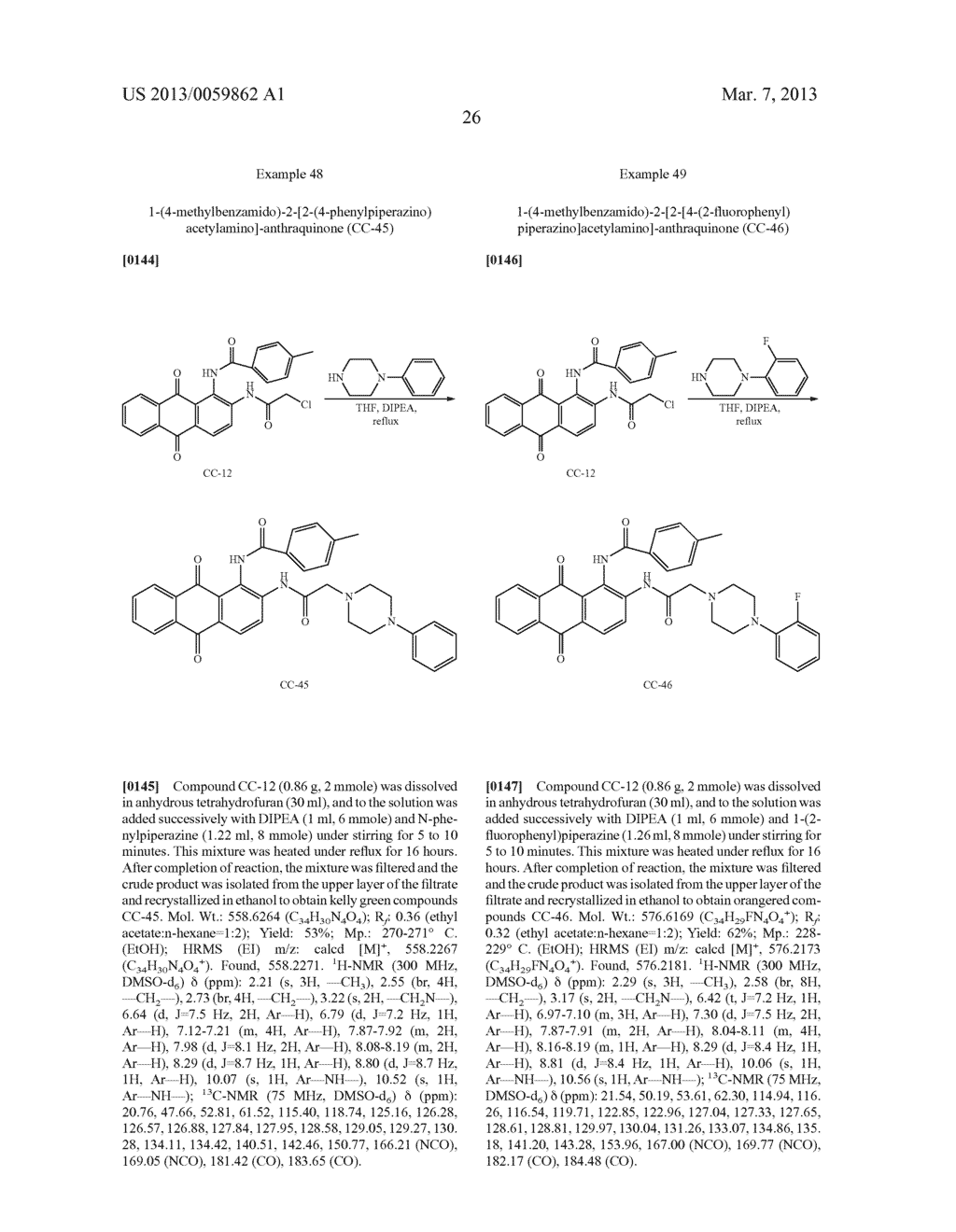 Novel 1, 2-Disubstituted Amido-anthraquinone Derivatives, Preparation     Method and application thereof - diagram, schematic, and image 40