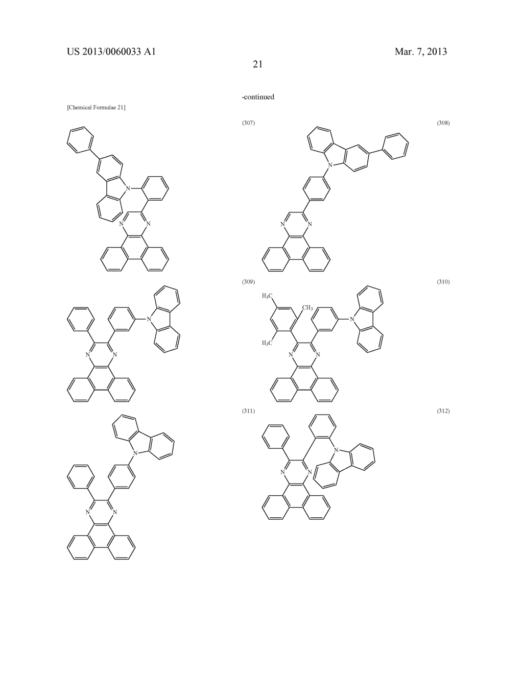 LIGHT-EMITTING ELEMENT, LIGHT-EMITTING DEVICE, ELECTRONIC DEVICE, LIGHTING     DEVICE, AND HETEROCYCLIC COMPOUND - diagram, schematic, and image 51