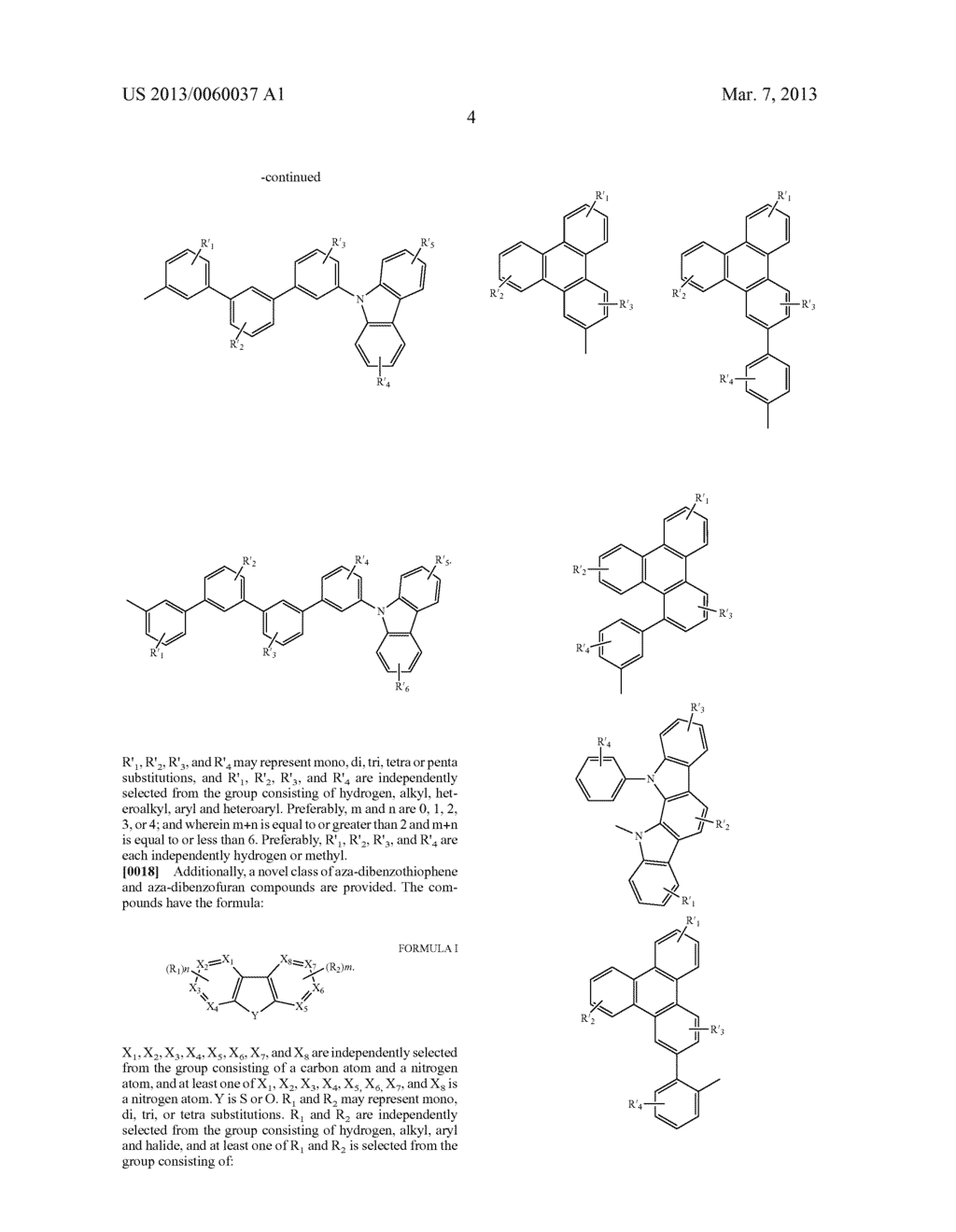 MATERIALS WITH AZA-DIBENZOTHIOPHENE OR AZA-DIBENZOFURAN CORE FOR PHOLED - diagram, schematic, and image 09