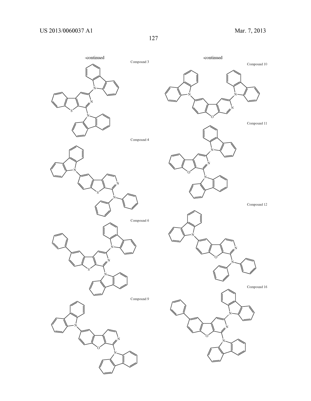 MATERIALS WITH AZA-DIBENZOTHIOPHENE OR AZA-DIBENZOFURAN CORE FOR PHOLED - diagram, schematic, and image 132