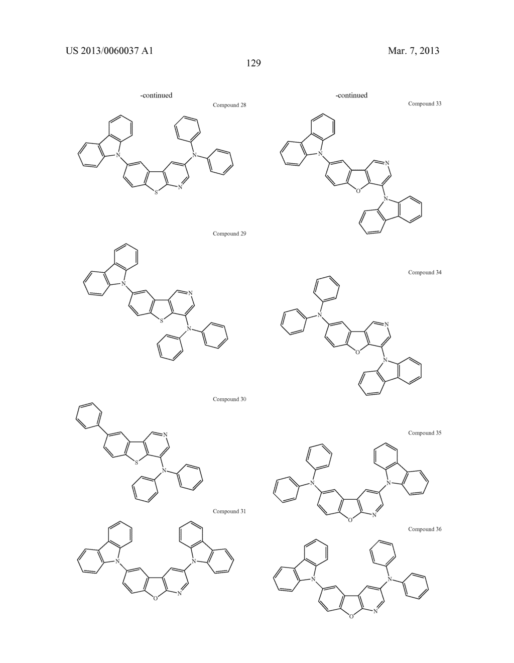 MATERIALS WITH AZA-DIBENZOTHIOPHENE OR AZA-DIBENZOFURAN CORE FOR PHOLED - diagram, schematic, and image 134