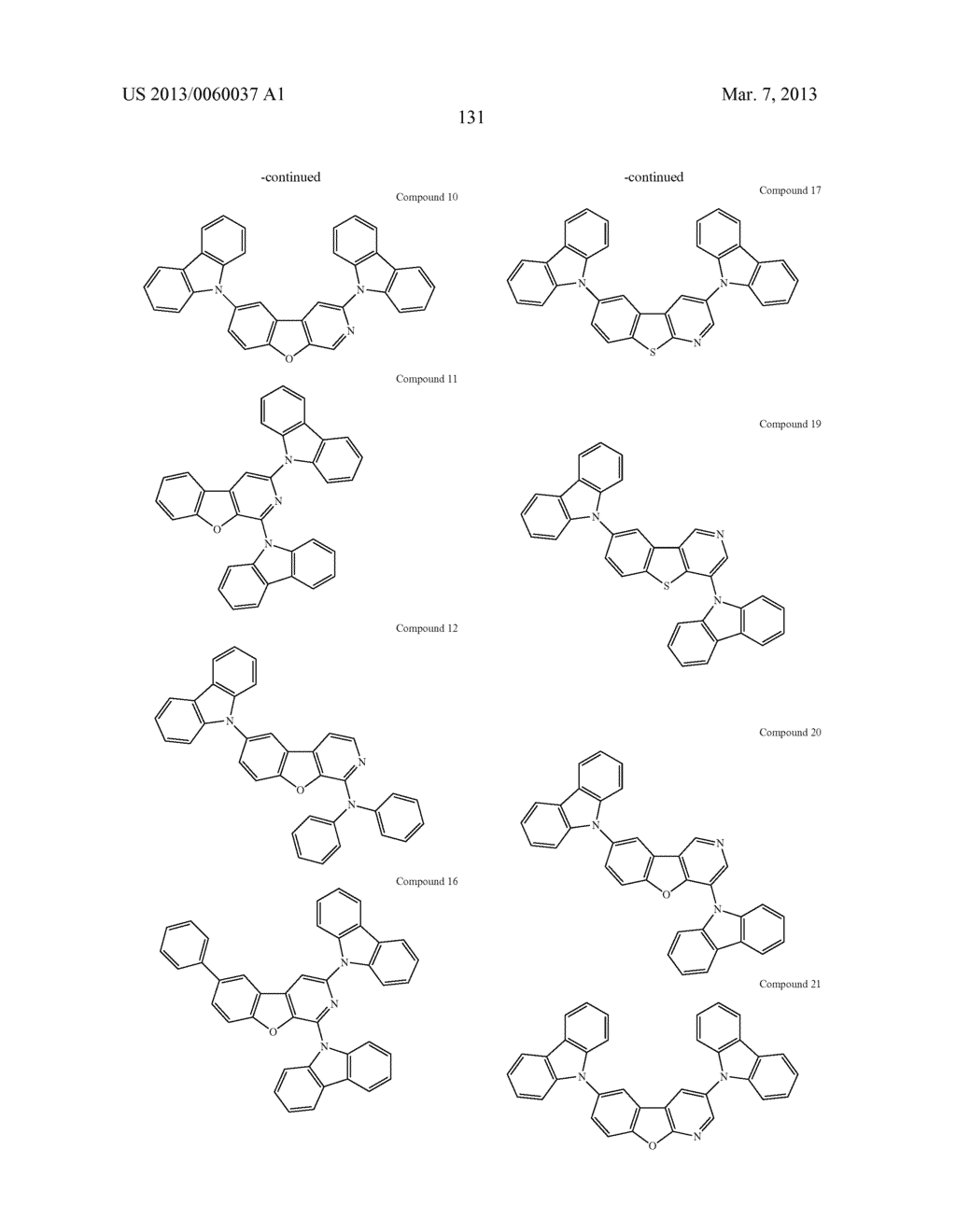 MATERIALS WITH AZA-DIBENZOTHIOPHENE OR AZA-DIBENZOFURAN CORE FOR PHOLED - diagram, schematic, and image 136