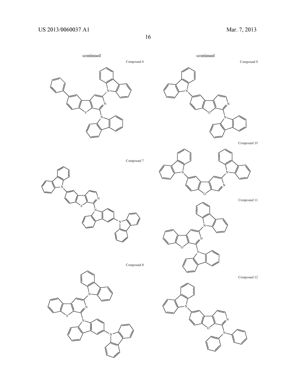 MATERIALS WITH AZA-DIBENZOTHIOPHENE OR AZA-DIBENZOFURAN CORE FOR PHOLED - diagram, schematic, and image 21