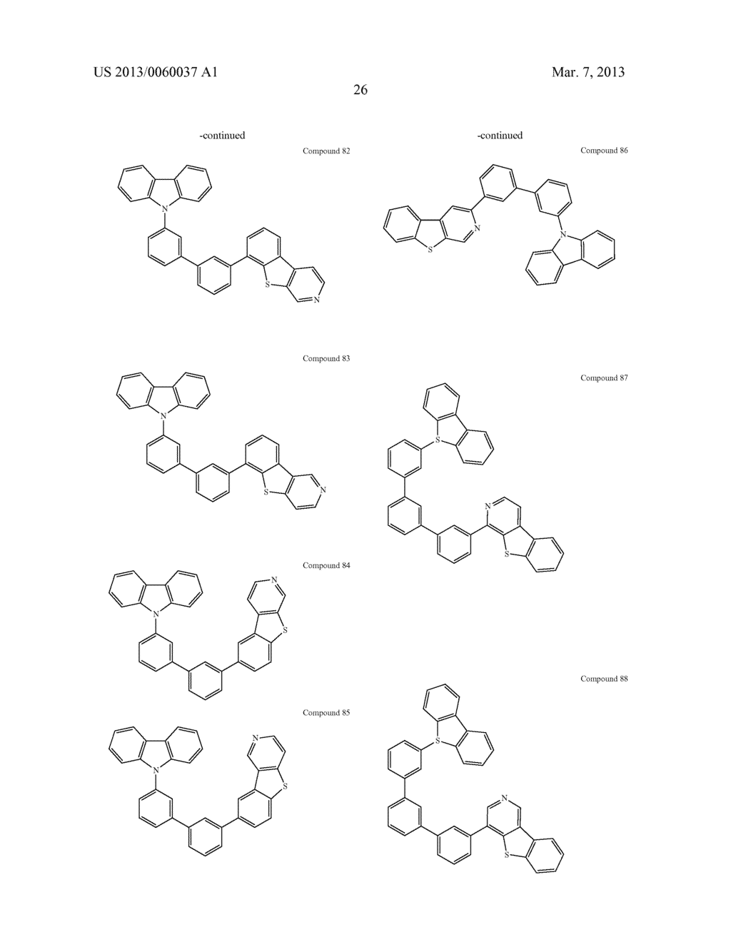 MATERIALS WITH AZA-DIBENZOTHIOPHENE OR AZA-DIBENZOFURAN CORE FOR PHOLED - diagram, schematic, and image 31