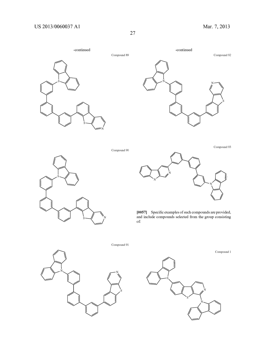 MATERIALS WITH AZA-DIBENZOTHIOPHENE OR AZA-DIBENZOFURAN CORE FOR PHOLED - diagram, schematic, and image 32
