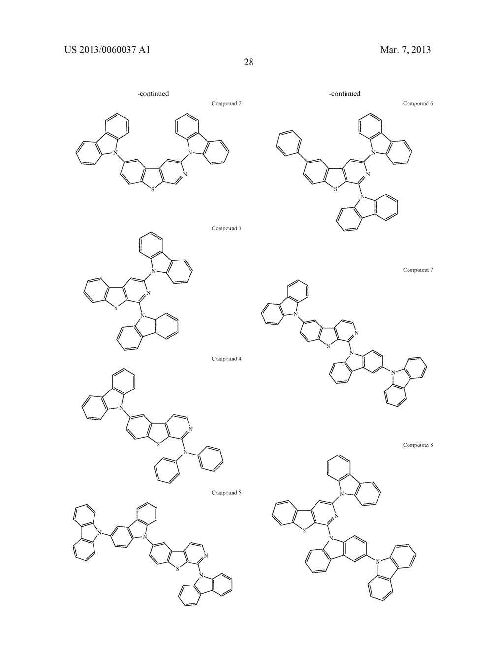 MATERIALS WITH AZA-DIBENZOTHIOPHENE OR AZA-DIBENZOFURAN CORE FOR PHOLED - diagram, schematic, and image 33