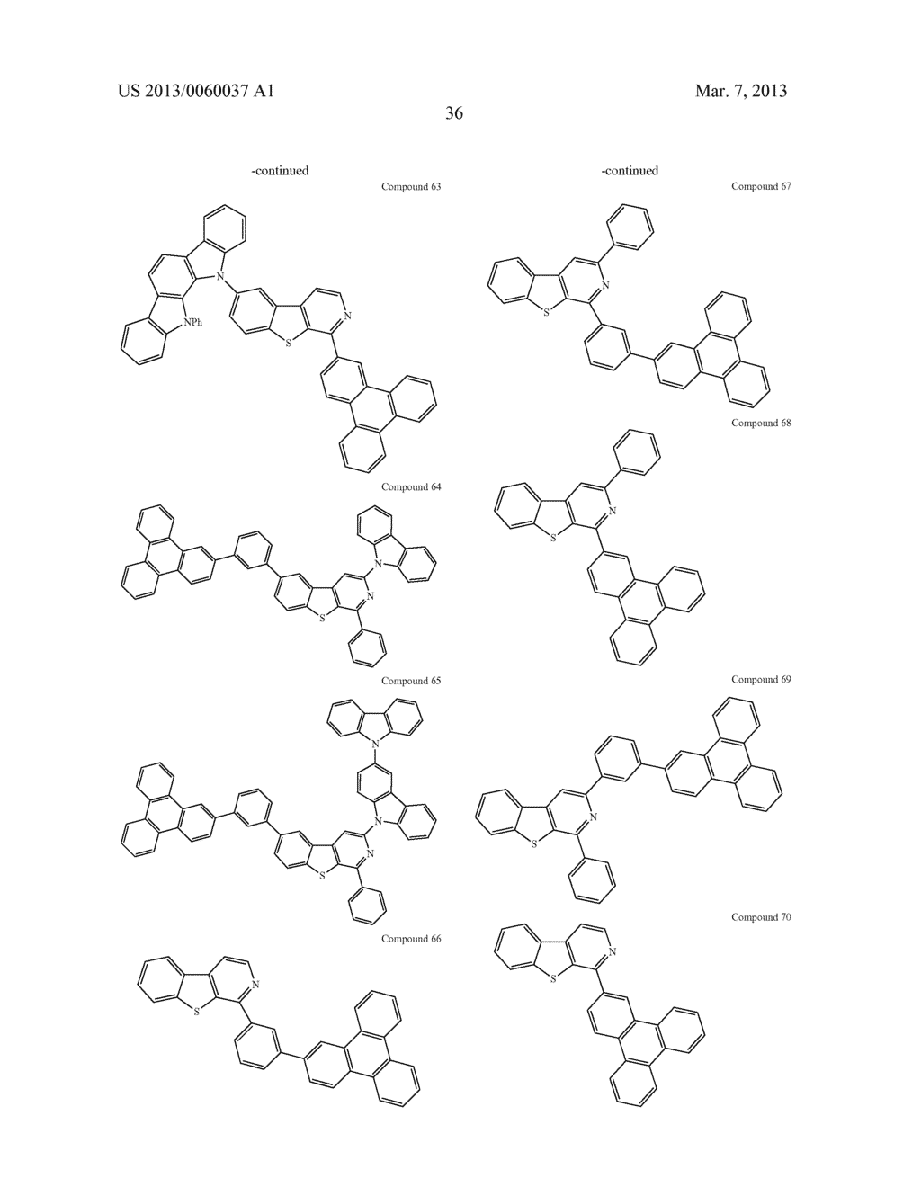 MATERIALS WITH AZA-DIBENZOTHIOPHENE OR AZA-DIBENZOFURAN CORE FOR PHOLED - diagram, schematic, and image 41