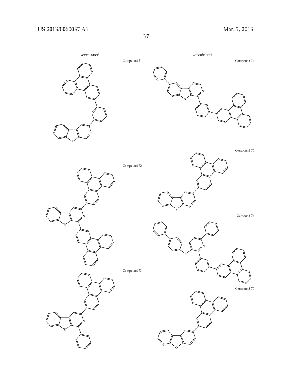 MATERIALS WITH AZA-DIBENZOTHIOPHENE OR AZA-DIBENZOFURAN CORE FOR PHOLED - diagram, schematic, and image 42