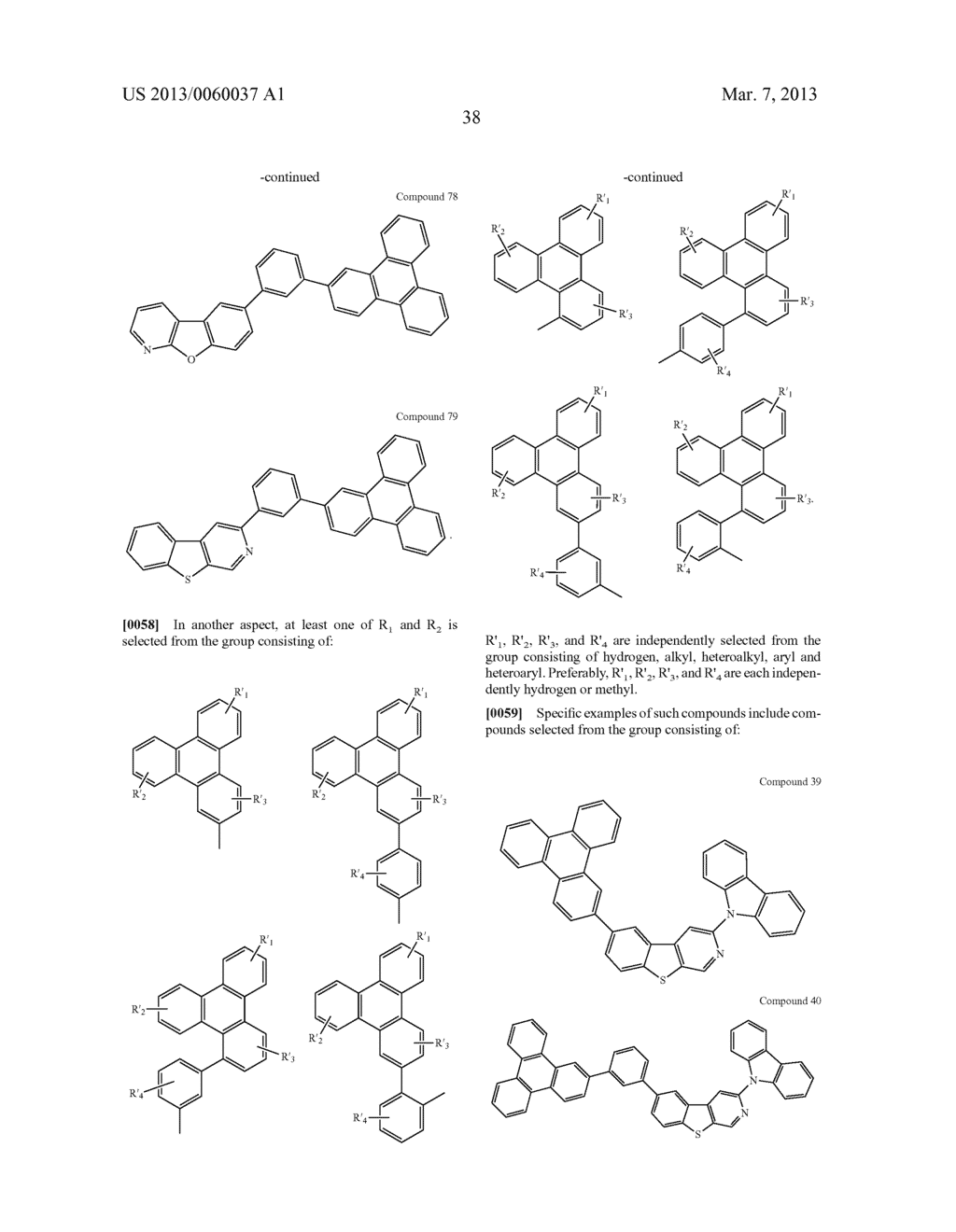 MATERIALS WITH AZA-DIBENZOTHIOPHENE OR AZA-DIBENZOFURAN CORE FOR PHOLED - diagram, schematic, and image 43