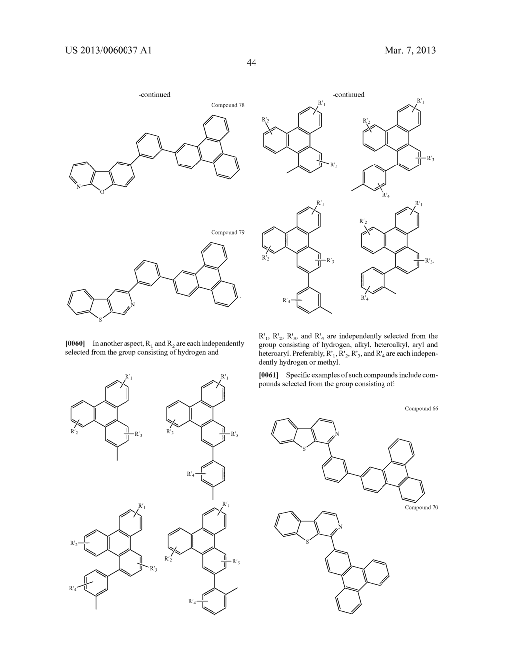 MATERIALS WITH AZA-DIBENZOTHIOPHENE OR AZA-DIBENZOFURAN CORE FOR PHOLED - diagram, schematic, and image 49