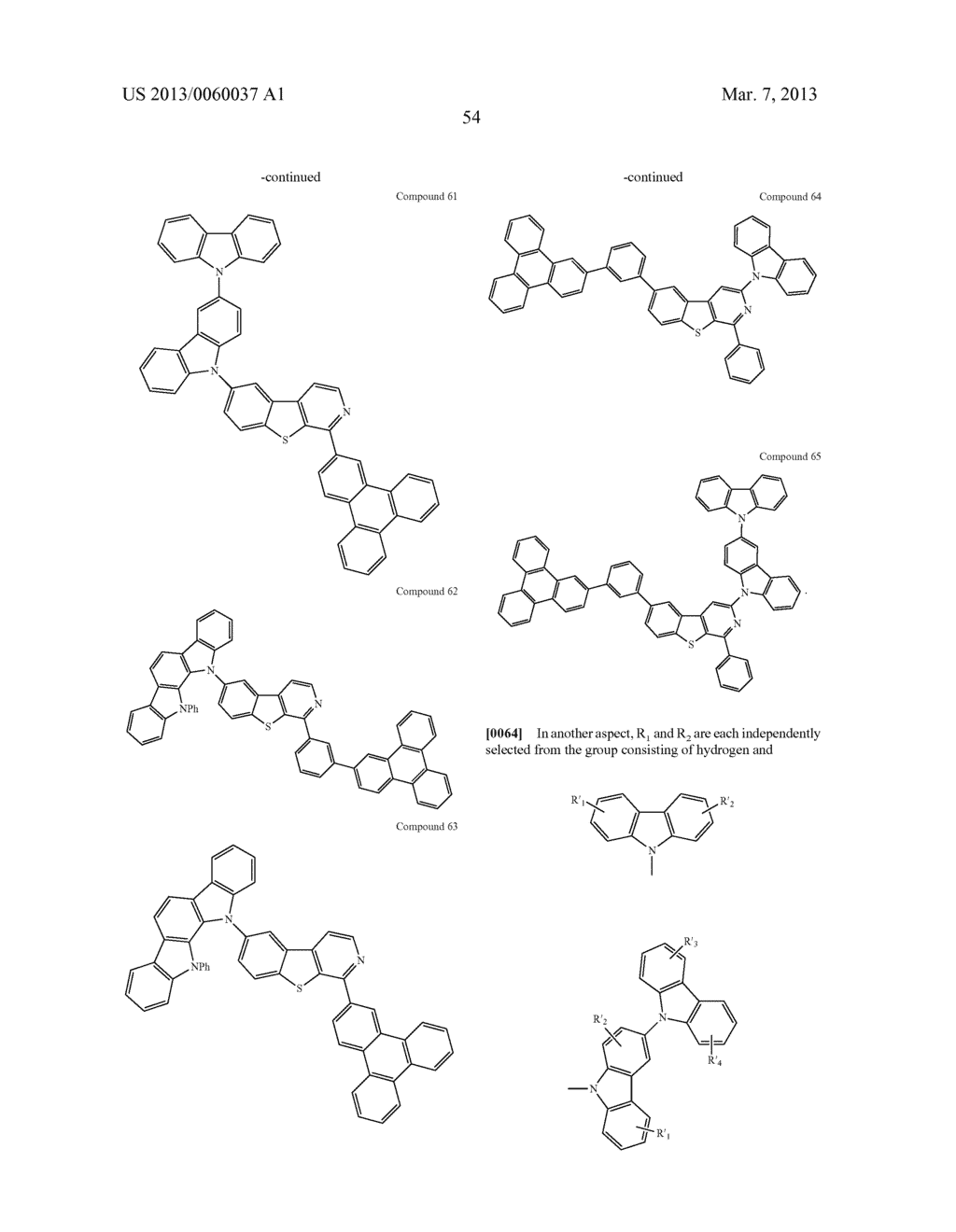 MATERIALS WITH AZA-DIBENZOTHIOPHENE OR AZA-DIBENZOFURAN CORE FOR PHOLED - diagram, schematic, and image 59