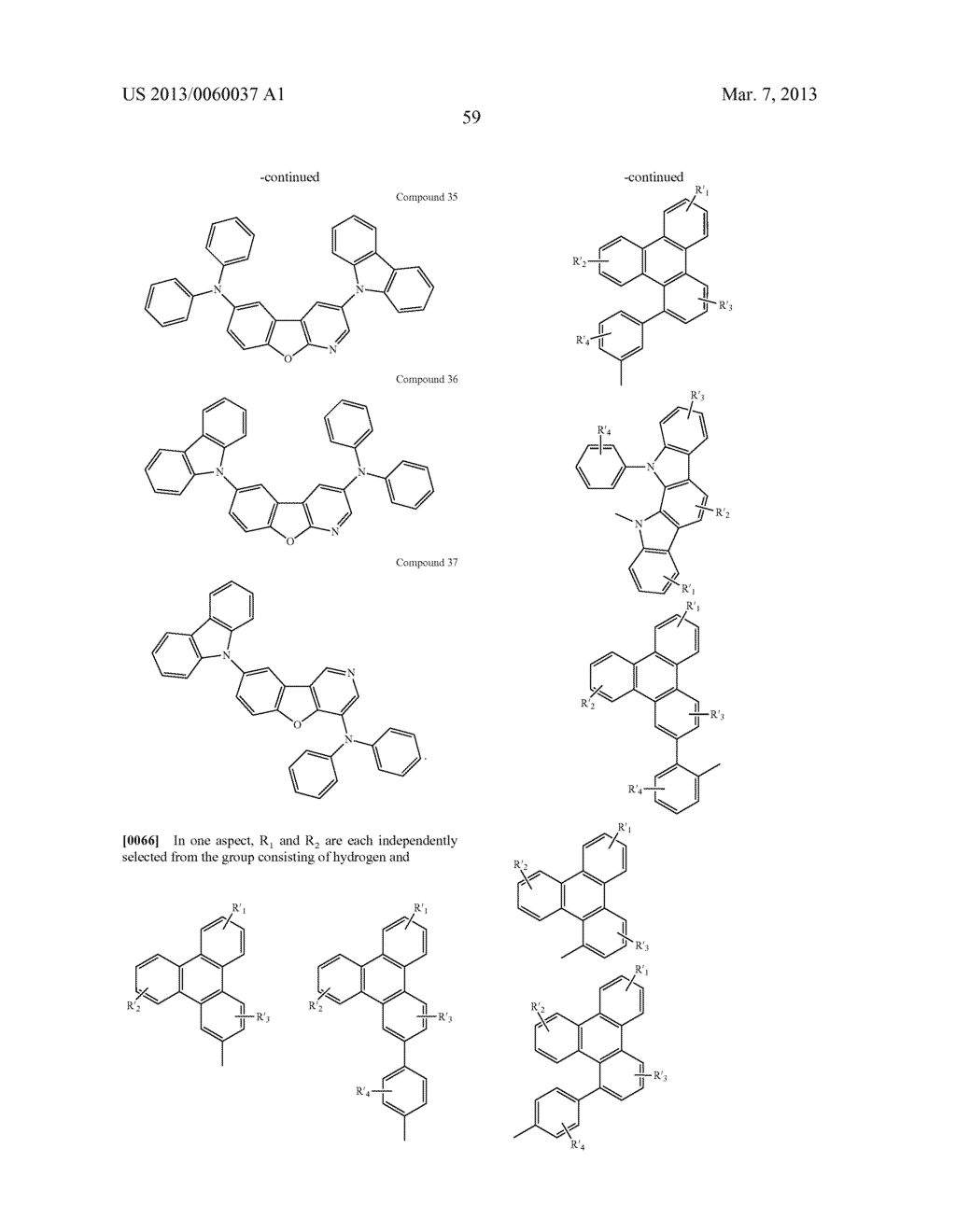 MATERIALS WITH AZA-DIBENZOTHIOPHENE OR AZA-DIBENZOFURAN CORE FOR PHOLED - diagram, schematic, and image 64