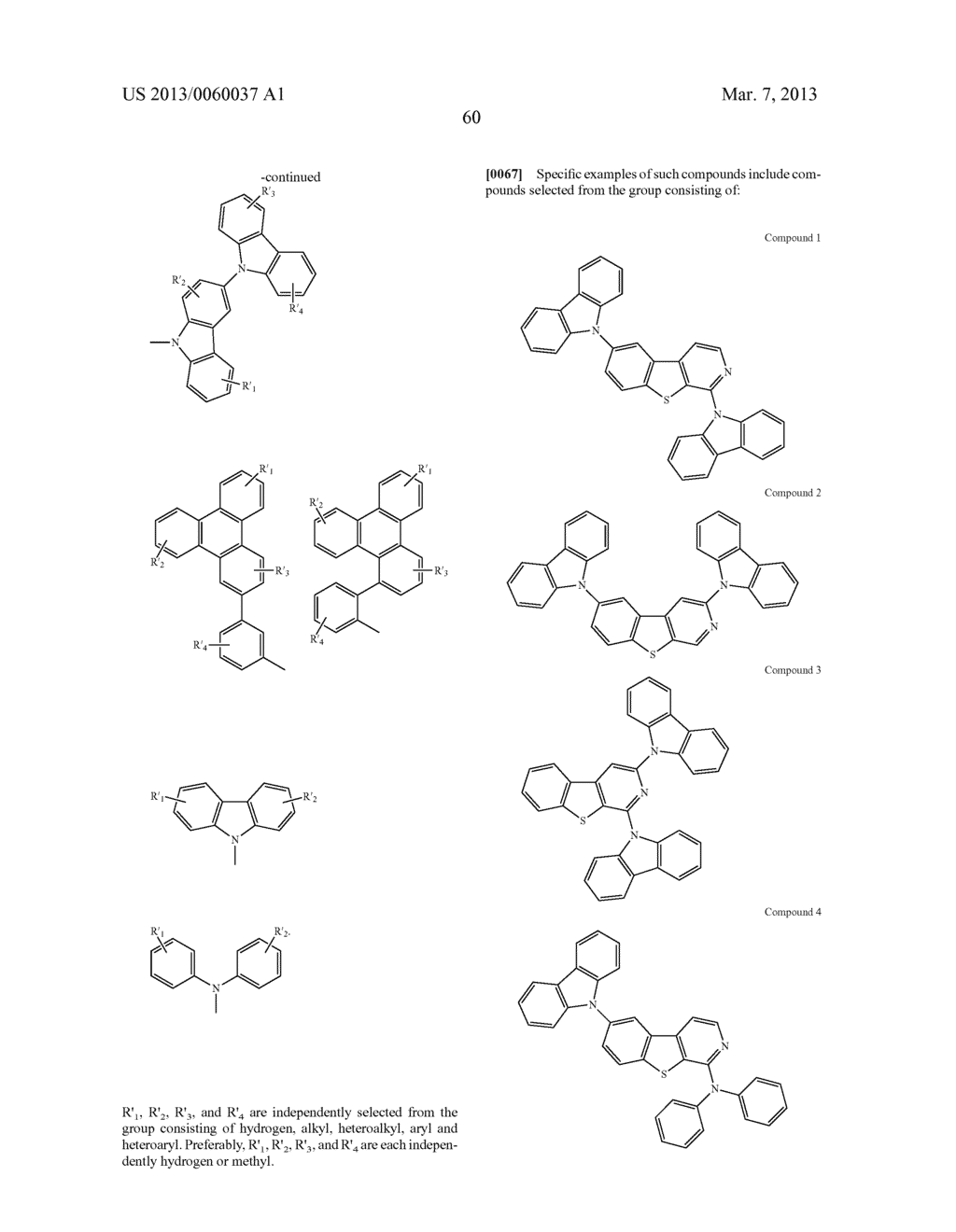 MATERIALS WITH AZA-DIBENZOTHIOPHENE OR AZA-DIBENZOFURAN CORE FOR PHOLED - diagram, schematic, and image 65