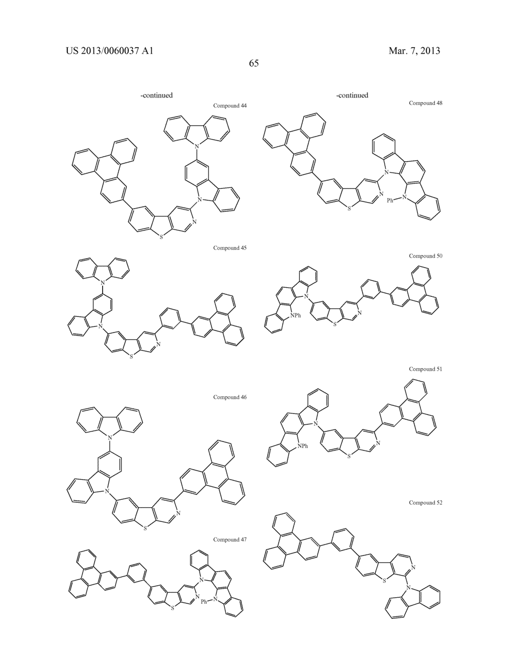 MATERIALS WITH AZA-DIBENZOTHIOPHENE OR AZA-DIBENZOFURAN CORE FOR PHOLED - diagram, schematic, and image 70