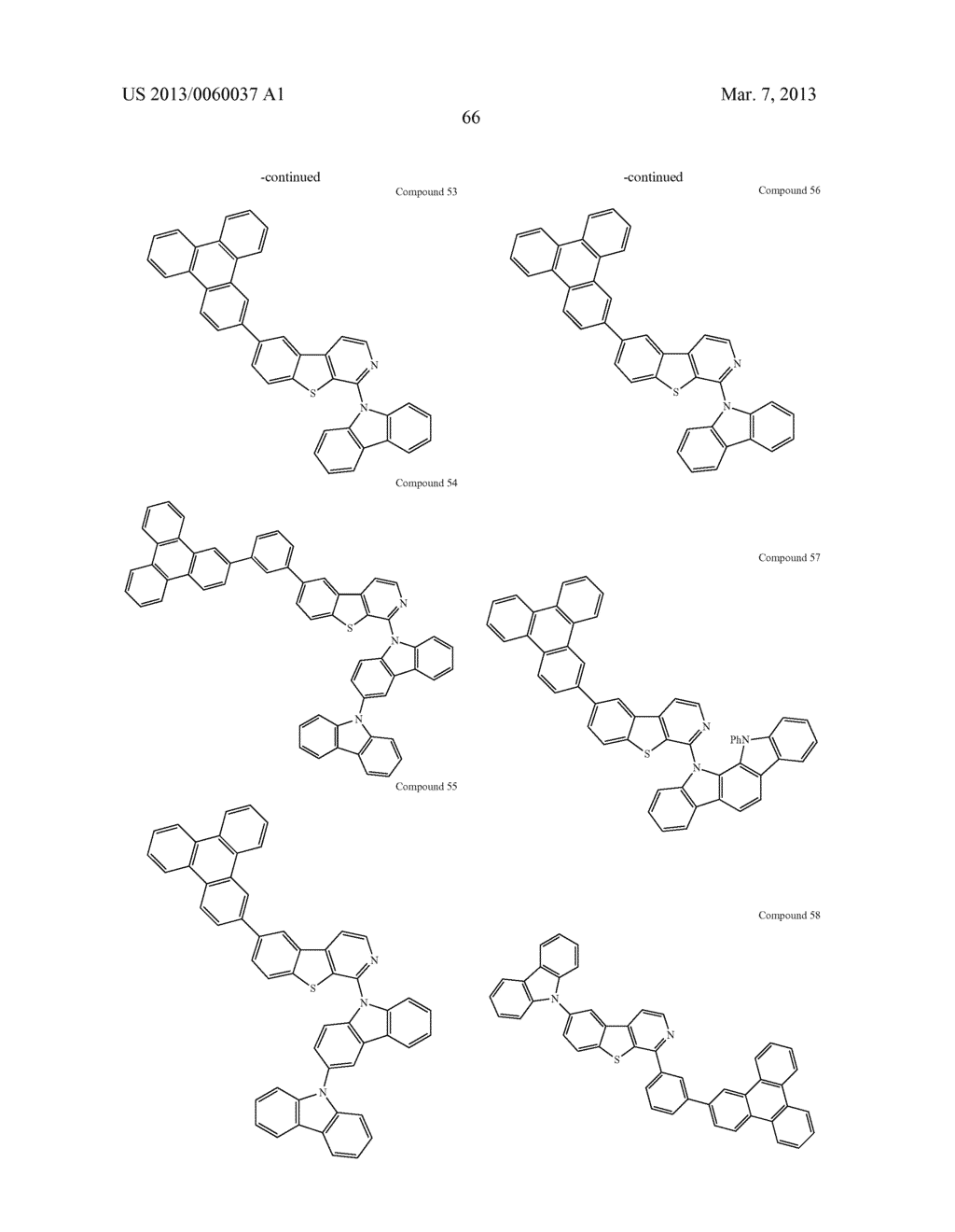 MATERIALS WITH AZA-DIBENZOTHIOPHENE OR AZA-DIBENZOFURAN CORE FOR PHOLED - diagram, schematic, and image 71
