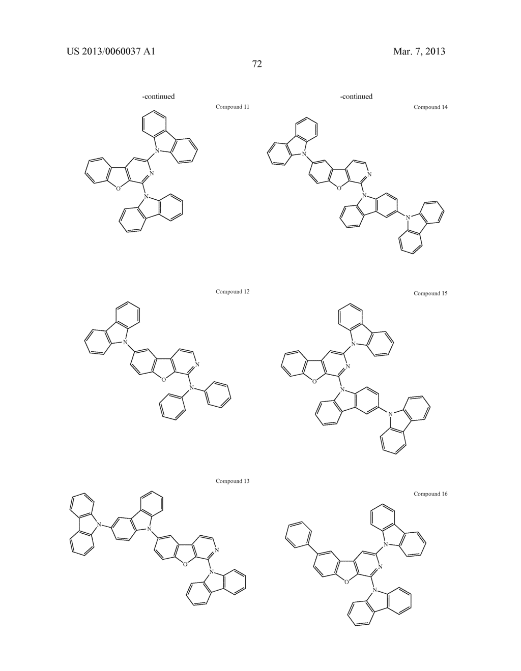 MATERIALS WITH AZA-DIBENZOTHIOPHENE OR AZA-DIBENZOFURAN CORE FOR PHOLED - diagram, schematic, and image 77