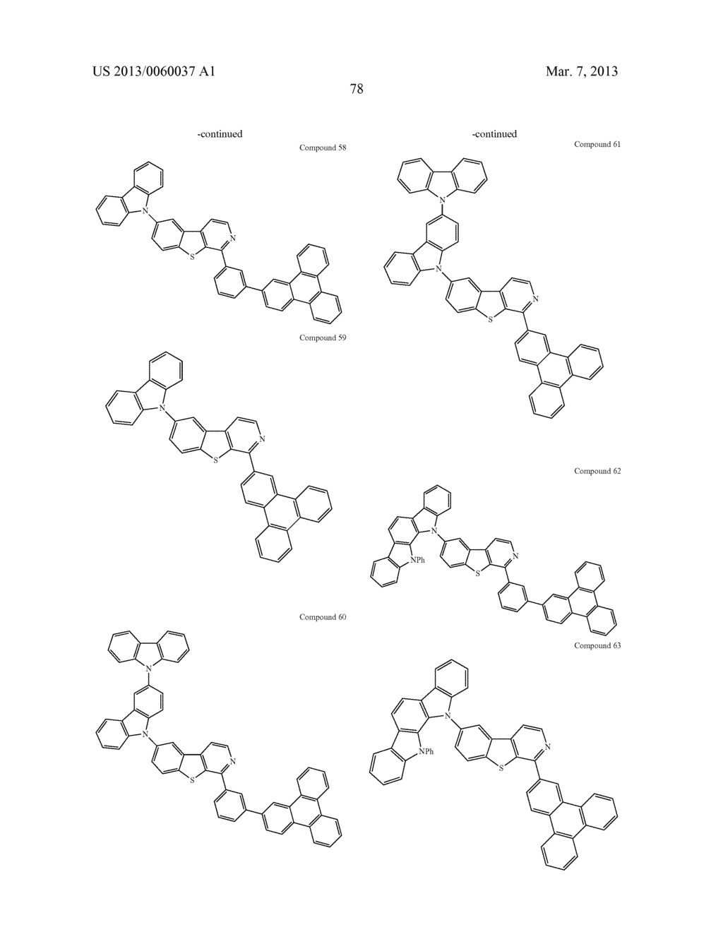 MATERIALS WITH AZA-DIBENZOTHIOPHENE OR AZA-DIBENZOFURAN CORE FOR PHOLED - diagram, schematic, and image 83