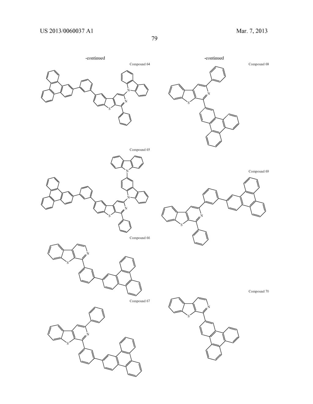 MATERIALS WITH AZA-DIBENZOTHIOPHENE OR AZA-DIBENZOFURAN CORE FOR PHOLED - diagram, schematic, and image 84
