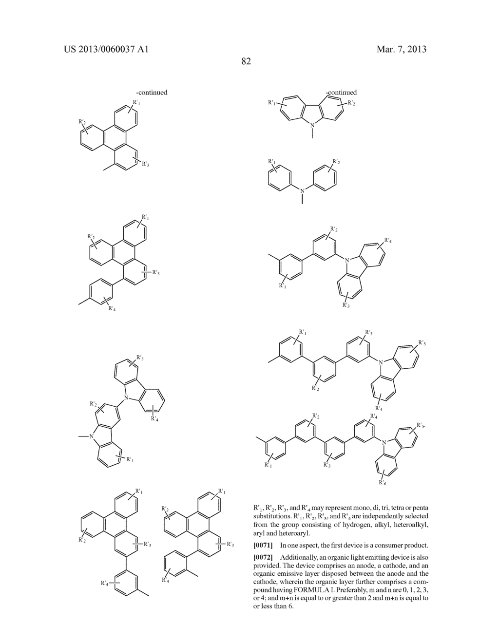 MATERIALS WITH AZA-DIBENZOTHIOPHENE OR AZA-DIBENZOFURAN CORE FOR PHOLED - diagram, schematic, and image 87