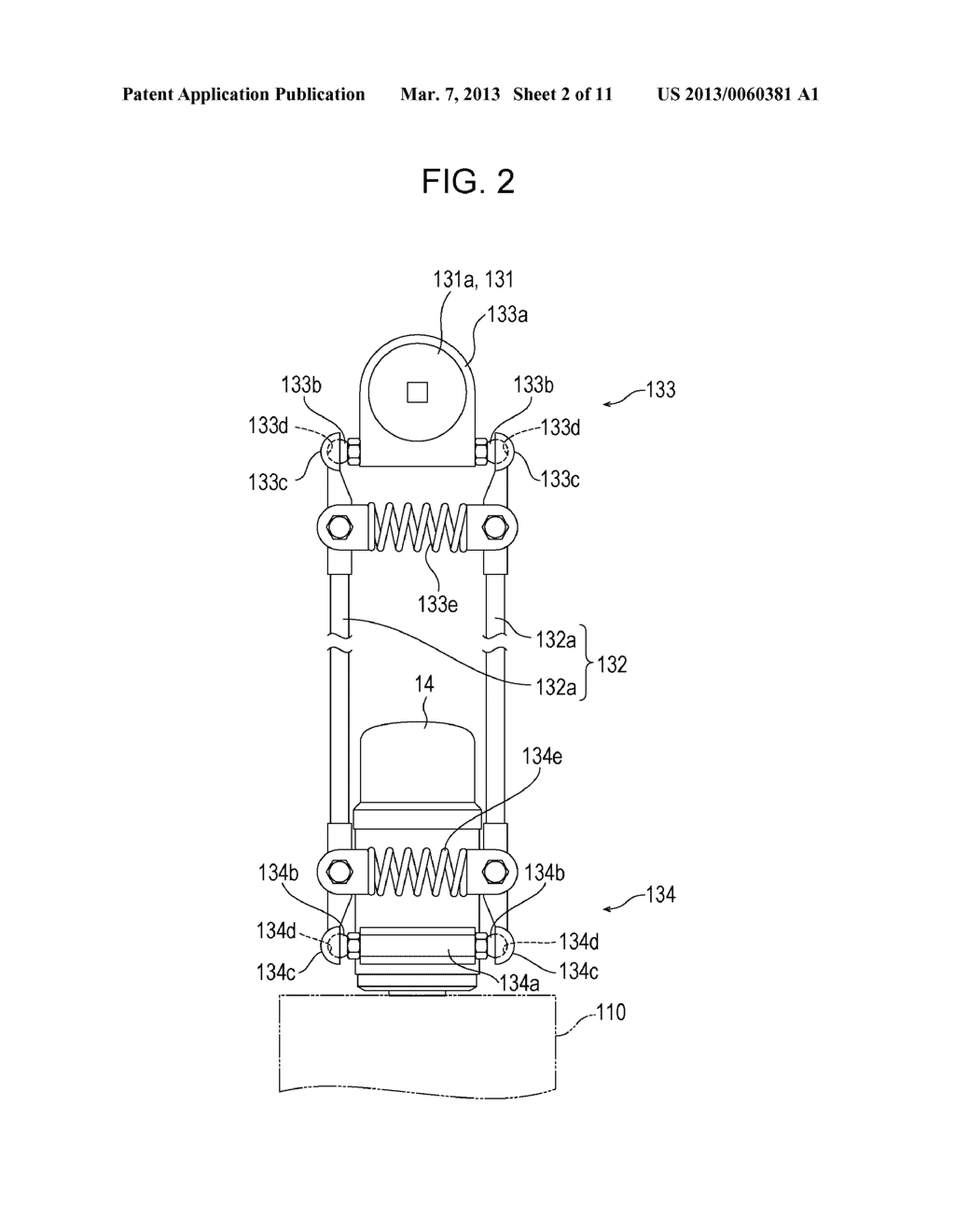 PARALLEL LINK ROBOT, PARALLEL LINK ROBOT SYSTEM, AND METHOD OF CONTROLLING     PARALLEL LINK ROBOT - diagram, schematic, and image 03