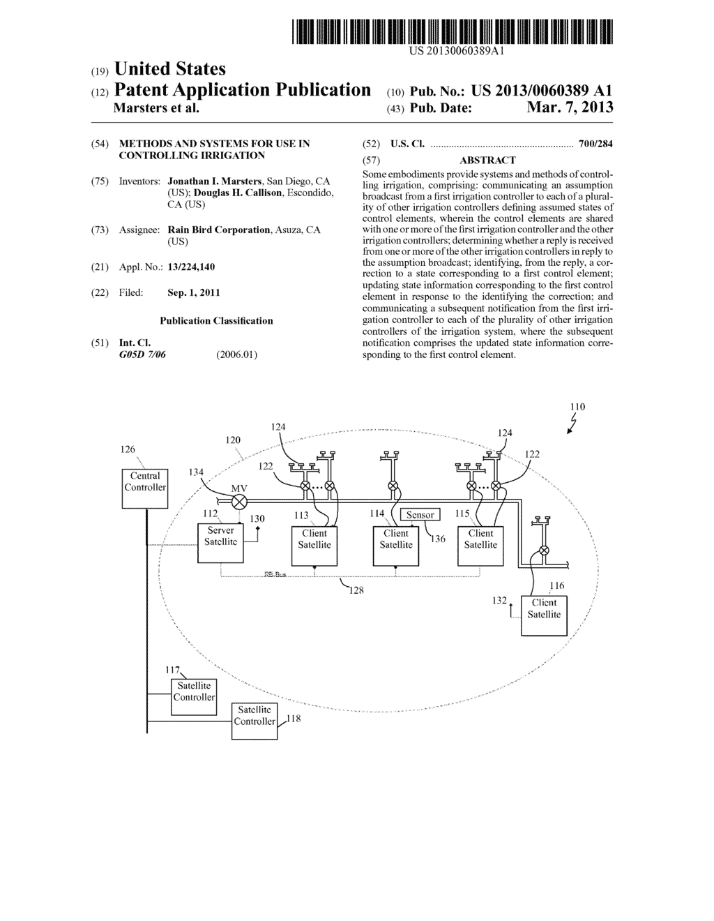 METHODS AND SYSTEMS FOR USE IN CONTROLLING IRRIGATION - diagram, schematic, and image 01