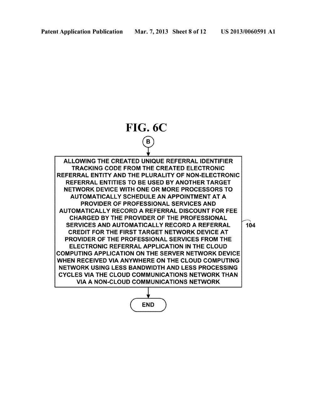 METHOD AND SYSTEM FOR CREATING ELECTRONIC BUSINESS REFERRALS WITH CLOUD     COMPUTING - diagram, schematic, and image 09