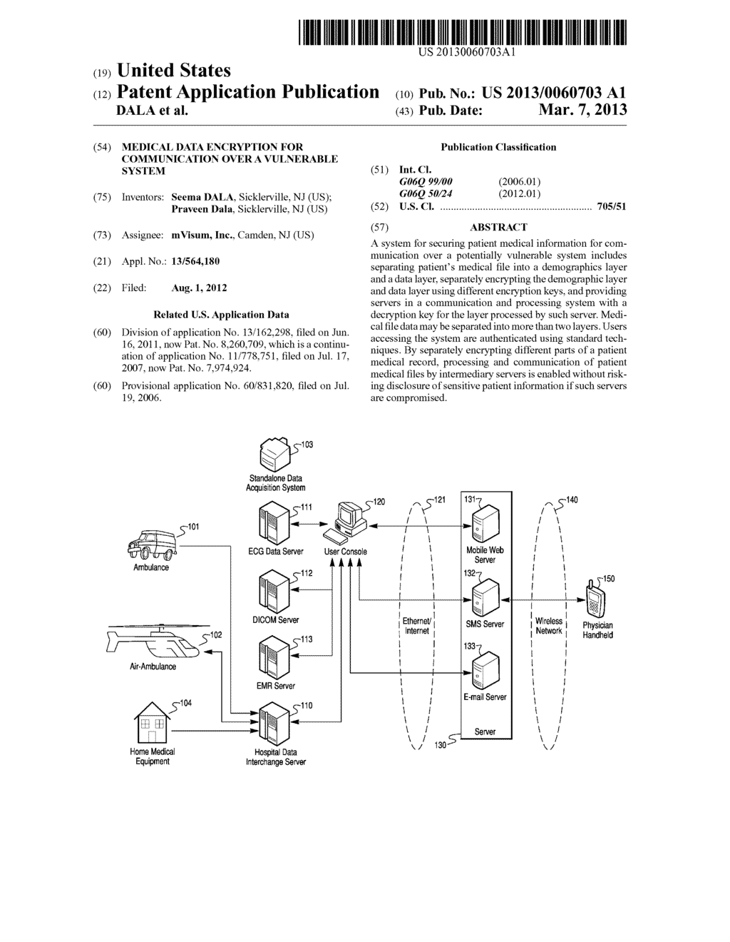 Medical Data Encryption For Communication Over a Vulnerable System - diagram, schematic, and image 01